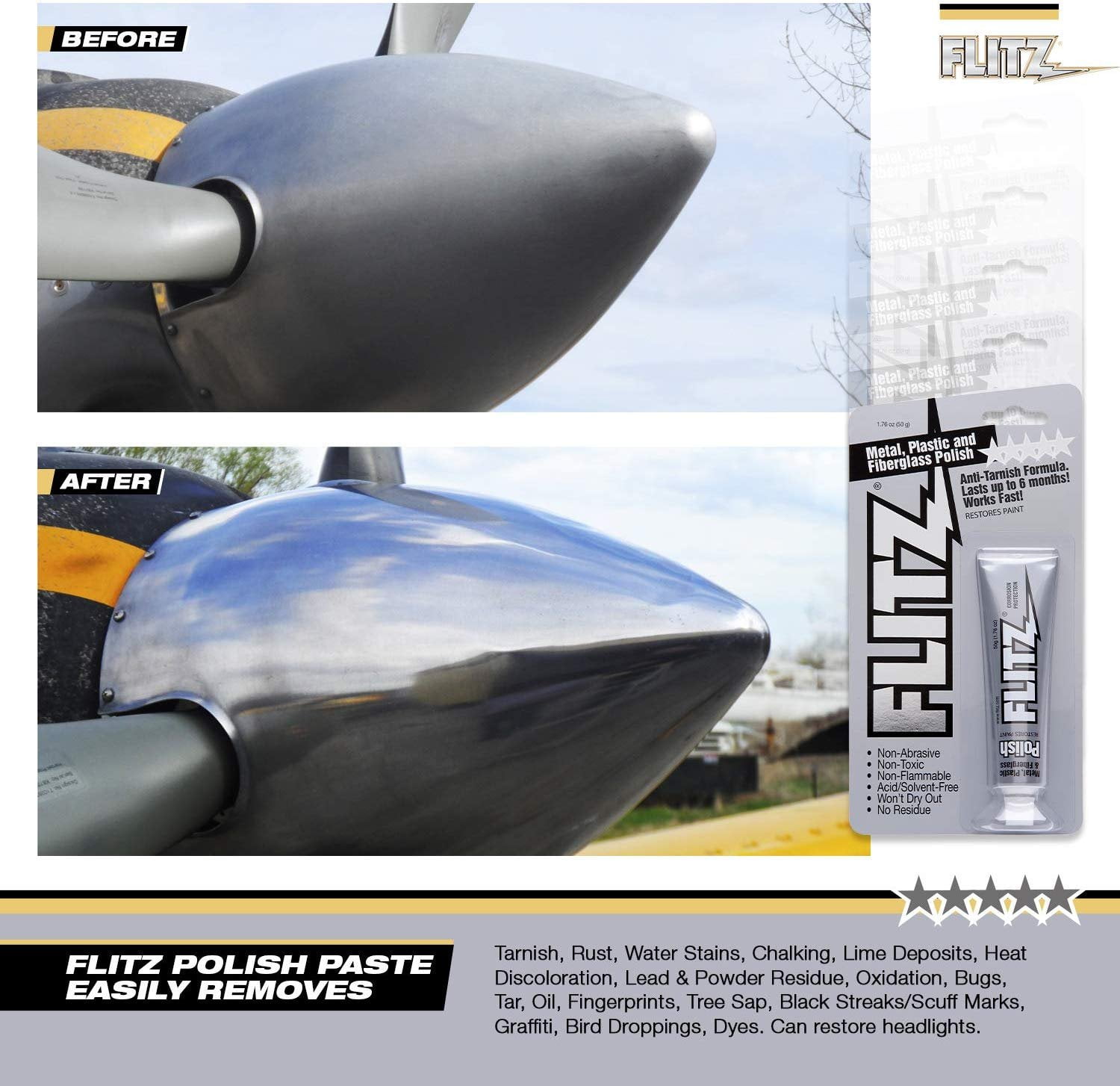 Flitz TS010 Metal Polish Paste 2 Gram Packet