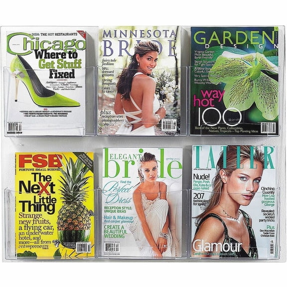 Safco Clear2c 6 Magazine Display