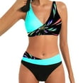 thumbnail image 1 of Aayomet Womens Swimsuits High Waisted Tankini Triangle Panties Two Pieces Tankini Set Swimsuit (Blue, XXXL), 1 of 4