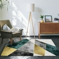 thumbnail image 2 of Geometric Low-Pile Area Rug - Microfiber Washable Floor Carpet for Living Room & Bedroom, 2 of 9