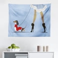 thumbnail image 1 of Dachshund Tapestry, Christmas Themed Cartoon Style Humanized Dog in Clothes and Xmas Tree with Gifts, Fabric Wall Hanging Decor for Bedroom Living Room Dorm, 2 Sizes, Multicolor, by Ambesonne, 1 of 1