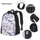 thumbnail image 3 of Easygdp Lavender Flowers Mochila para Niños y Niñas con Set de Caja de Almuerzo y Estuche para Lápices 3 en 1, Mochila Escolar Estampada para Adolescentes, 3 of 7