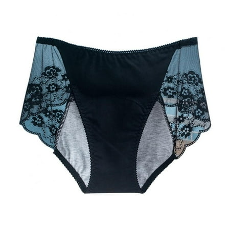 

Spdoo Lace Underwear for Women High-Waist Stretch Soft Breathable Pantie Briefs Black 5