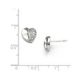 thumbnail image 2 of White Sterling Silver Earring Button Women'S Cubic Zirconia CZ Clear 9 mm 10, 2 of 2