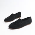 thumbnail image 4 of Miluxas Loafers for Women Comfort Suede Shoes Solid Casual Slip on Womens Retro Shallow Mouth Flats Shoes Black 6.5(38), 4 of 9