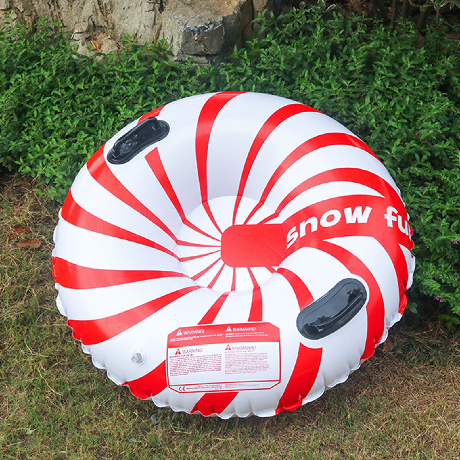 A 32 Inch Inflatable Snow Tube For Kids Winter Heavy Duty Sled For Adults Outdoor Snow Sliding