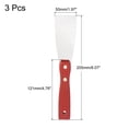 thumbnail image 2 of Uxcell 2" Carbon Steel Putty Knife Wooden Handle for Drywall Pack of 3, 2 of 7