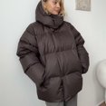 thumbnail image 1 of Parkas de manga larga para mujer, chaqueta holgada de algodón para otoño e invierno, abrigo holgado, ropa de algodón de manga larga, abrigo para mujer, 1 of 5