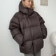 thumbnail image 1 of Parkas de manga larga para mujer, chaqueta holgada de algodón para otoño e invierno, abrigo holgado, ropa de algodón de manga larga, abrigo para mujer, 1 of 5