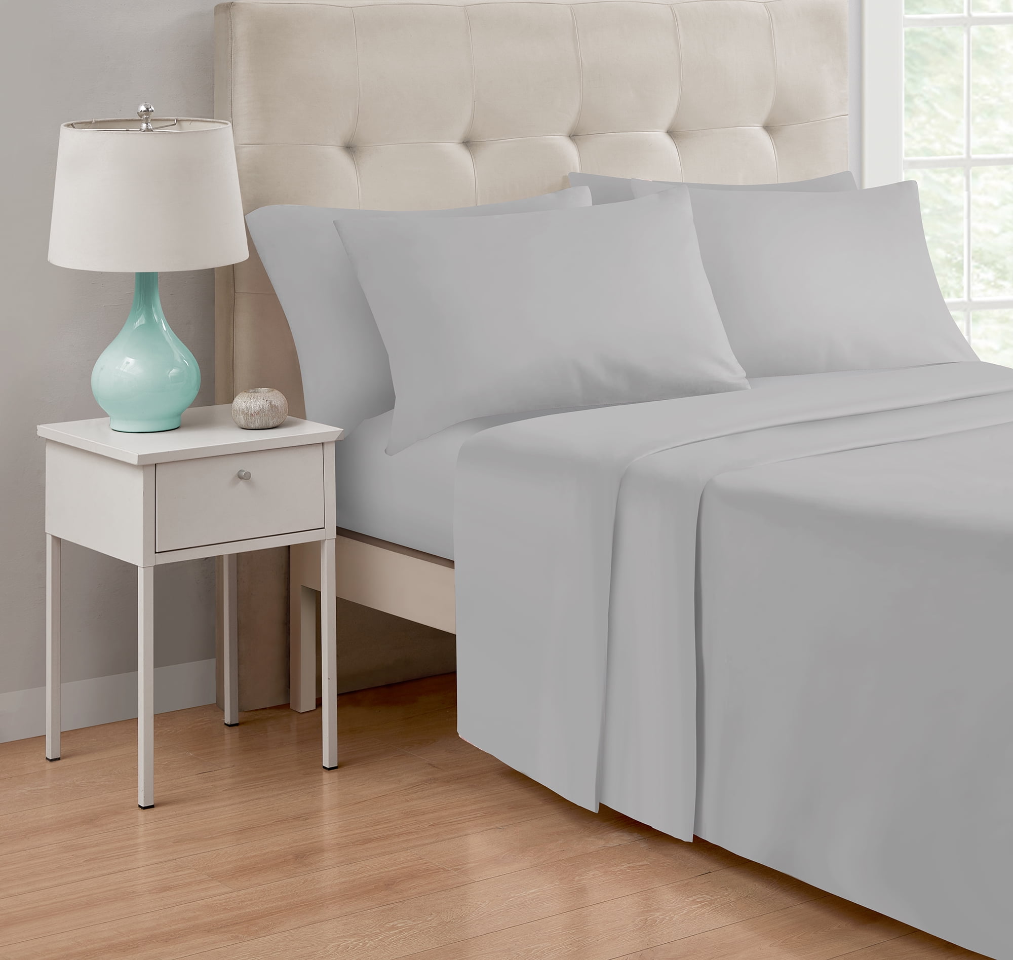 Mainstays 11-Piece Bed in a Bag Comforter Set with Sheets, Black Velvet, Double, MAINSTAYS PL MS11PC BNB BLKVEL D