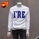 thumbnail image 3 of Sudadera de cuello redondo para hombre, ropa masculina con cuello redondo y estampado gráfico, jersey blanco sin capucha, ofertas al por mayor, ropa de calle de invierno, 3 of 5