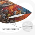 thumbnail image 3 of Sikiie Colorful Plant Tiger Print Plush Pillow Cover, Wrinkle-proof and Stain-resistant Pillow Protector without Pillow Core, Home Decoration-16"x24", 3 of 6