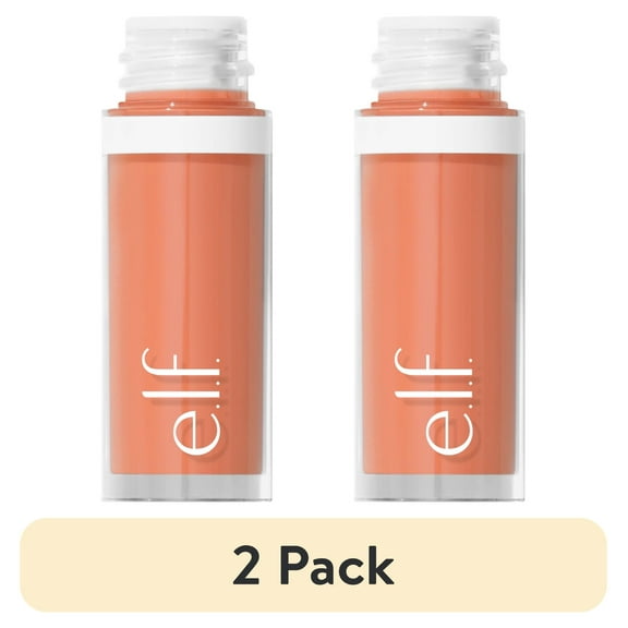 (2 pack) e.l.f. Camo Liquid Blush, Peach Perfect, 0.13 fl oz
