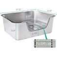 thumbnail image 4 of Stainless Steel Sifting Litter Box for Rabbit (L), 4 of 11