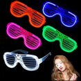 thumbnail image 1 of 20 paquetes de gafas LED, 5 colores de neón, suministros de fiesta que brillan en la oscuridad, favores para niños y adultos, varillas luminosas, gafas iluminadas, aptas para vacaciones, cum, 1 of 5
