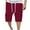 Wine, variant on Clearance Mens Shorts, Man Fashion Leisure Solid Color Multiple Pockets Draw Rope Five Quarter Pants