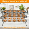 thumbnail image 7 of 3Pcs Cooling Rack Collapsible Baking Cooling Rack Stackable Iron Cooling Rack Non-Stick Cookie Cooling Rack Space Saving Cooling Rack for Cookies Cupcakes Pies Baking, 7 of 7