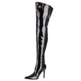 thumbnail image 2 of Womens Black Patent Over the Knee Boots, 2 of 3