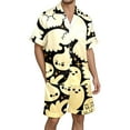 thumbnail image 3 of Ensemble de Pyjama à Manches Courtes Imprimé Mode Halloween pour Hommes, 3 of 4
