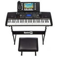 thumbnail image 2 of RockJam 61 Key Keyboard Piano With LCD Display Kit, Keyboard Stand, Piano Bench, Headphones, Simply Piano App & Keynote Stickers, 2 of 11