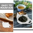 thumbnail image 3 of OUNONA 3pcs Ceramic Teapot Shaped Tea Bag Dish Tea Bag Holder Cute Tea Bag Tray Spoon Rest For Tea Drinkers Afternoon Tea Accessories, 3 of 8
