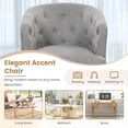 thumbnail image 5 of Costway Upholstered Accent Chair Comfy Club Armchair Single Sofa with Rubber Wood Legs, 5 of 8