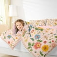thumbnail image 4 of Homewish Retro Rustic Floral Queen Comforter Set,Spring Natural Theme Bedding Sets,Pink Orange Green Bedding Comforter Set For Girls Boys,Luxury Bedroom Decor Reversible,3 Pieces, 4 of 8