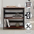 thumbnail image 3 of Convenience Concepts Oxford 3 Tier Bookcase Entryway Hall Table, Cherry/Black, 3 of 6