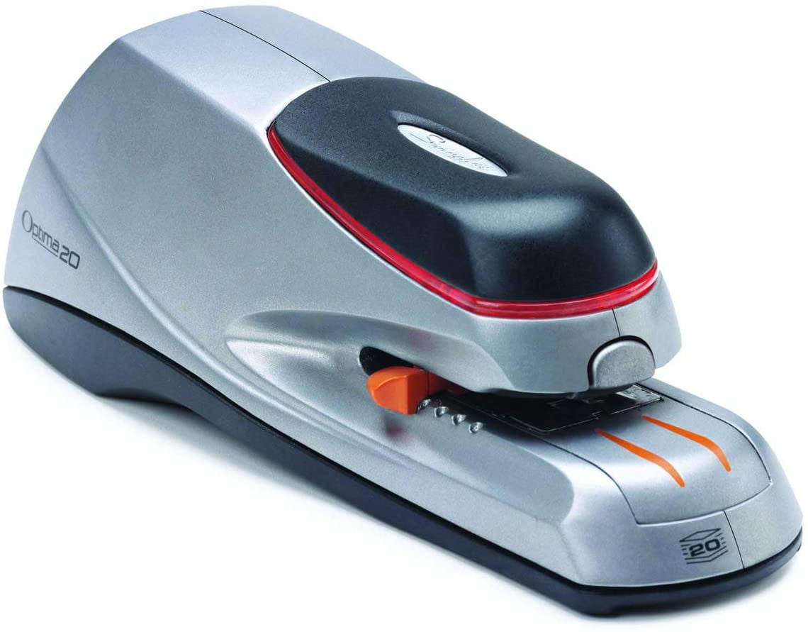 Swingline Optima 20 Electric Jam Free Stapler, Full Strip, Silver, 20