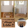 thumbnail image 2 of 16x24 Inch Coir Mat Thin Shoe Mat for Entryway Front Door Rugs Indoor Non Slip Welcome Mats Outdoor Mat for Home Indoor Farmhouse Funny Kitchen Mats Patio, IF YOU HAVE WINE please enter, 2 of 6