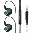 thumbnail image 1 of Auriculares con cable de 3,5 mm, con graves, tipo intrauditivo, Auriculares deportivos con micrófono incorporado, verde 1 par kenally EL001675-01B, 1 of 2