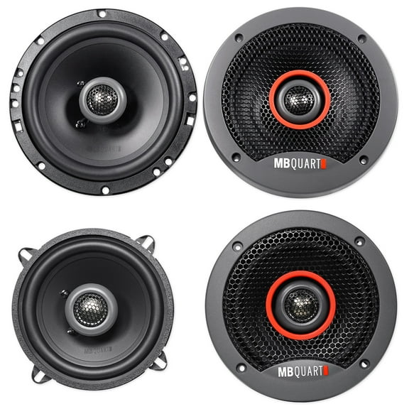 (2) MB QUART FKB116 6.5" 240w 2-Way Car Audio Speakers (2) 5.25" 180w Speakers
