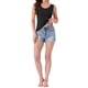 thumbnail image 2 of Camiseta sin mangas de modal para mujeres, cuello en U, ropa de descanso básica, tops de verano para dormir, color negro, 2 of 6