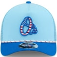 thumbnail image 2 of Men's New Era Light Blue/Blue Baltimore Orioles 2025 Fourth of July 9FORTY A-Frame M-Crown Adjustable Trucker Hat, 2 of 5