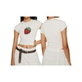 thumbnail image 2 of Gupgi Femmes Crop Tops Manches Courtes Crewneck Fruits Impression Bébé Tee-Shirts Fille Été Branché Slim Ajusté Tops, 2 of 6