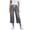 Gray, variant on larppty Capris Jeans for Women Trendy Wide Leg Capri Pants High Waisted Pull On Elastic Waist Summer Stretch Denim Jeans (Dark Blue, M)