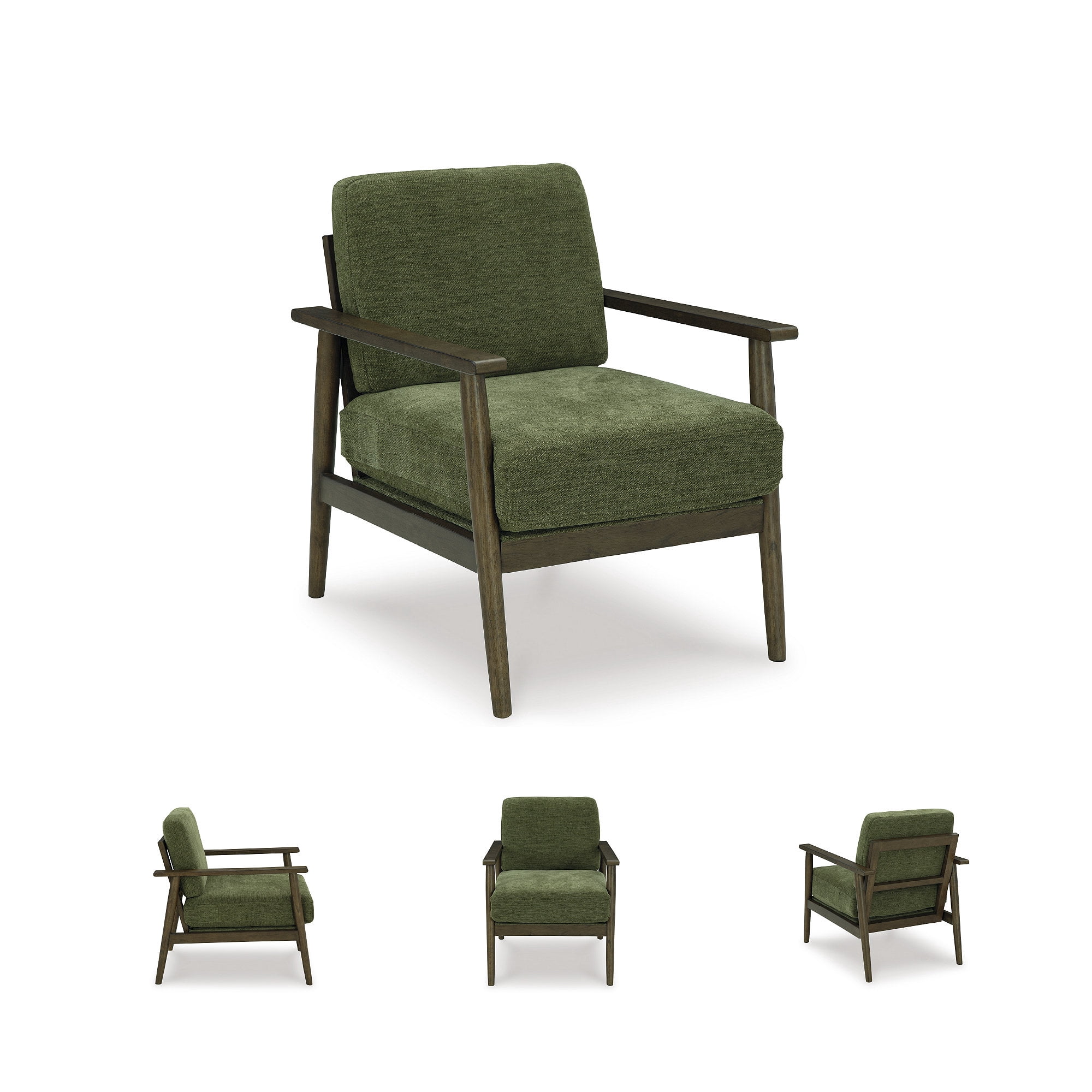 Signature Design by Ashley Bixler Olive Green Mid-Century Modern Accent Chair