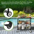 thumbnail image 6 of VEIKOUS Foldable Outdoor Grill Cart, Outdoor Serving Cart w/ Double Shelves for Backyard, Patio, Garden, Wheeled, 6 of 10