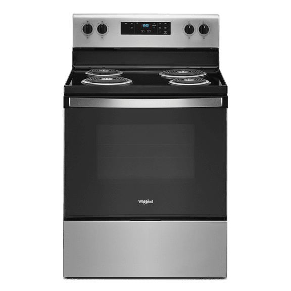 Whirlpool 30 in 4.8 Cu. ft Freestanding Coil Electric Ranger in Stainless Steel