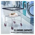 thumbnail image 2 of Wire Laundry Cart, 2.8 Bushel with Wheels - Commercial Laundry Basket, 26.7''x21.7''x26.4'' Steel Frame, 4'' Casters, Heavy Duty Wire Basket Cart, 2 of 6