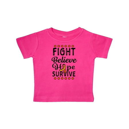 

Inktastic Leukemia Awareness Fight Believe Hope Fight Gift Baby Boy or Baby Girl T-Shirt