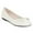 White, variant on FSJ Women Square Toe Slip on Ballet Shoes Bowknot with Pearls Flats Comfortable Dance Work Shoes Size 8 Pink