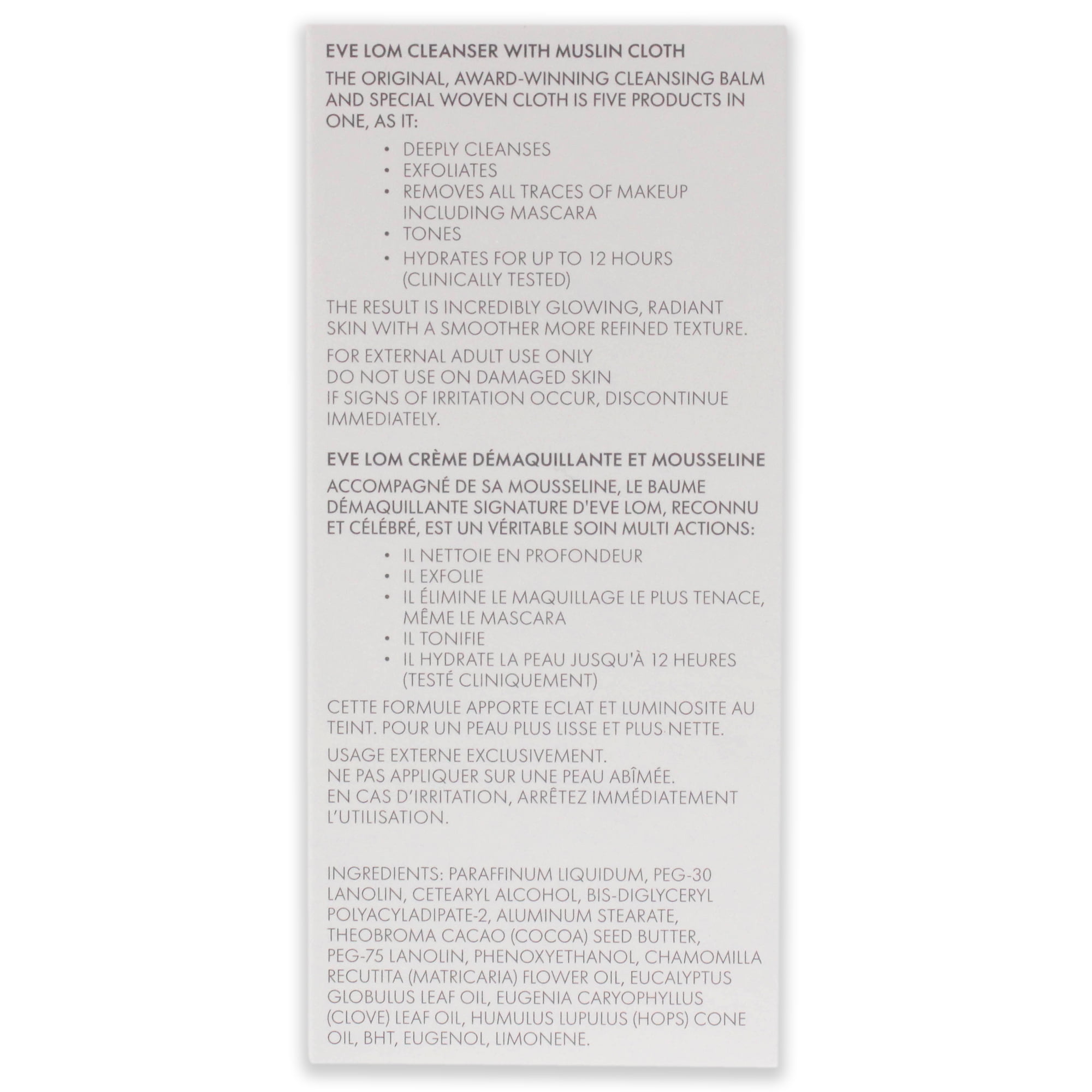 Eve Lom Cleanser and Muslin Cloth, 0.68 oz