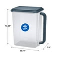 thumbnail image 4 of Mainstays Plastic Canister Set (2 pack) Holds Up to 46 Cups, Clear with Gray Lids 11.72" x 7.77" x 13.24", 4 of 7