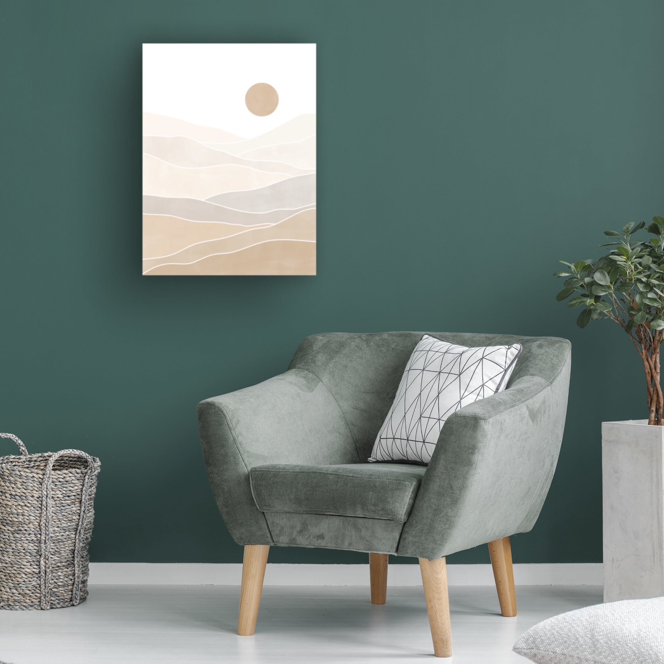 Trademark Fine Art Elena Ristova Abstract Beige Landscape Canvas Wall Art