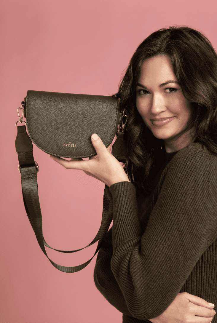 Kedzie Luna Crossbody Bag Shoulder Purse with Removable Strap, Olive (Women's)