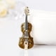 thumbnail image 4 of Broche De Violín, Instrumento Musical De Moda, Broche De aleación, Mini Violín, Broche Exquisito Vintage, Regalo En Miniatura, 4 of 6