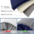 thumbnail image 4 of Smiry Luxury Chenille Bathroom Rugs, Extra Soft and Absorbent Bath Mat, Navy Blue, 16"x24", 4 of 8