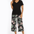 thumbnail image 5 of WQD Womens Pajama Sets 2 Piece Lounge Sets Soft Loungewear Comfy Pj Sets V Neck Short Sleeve Top and Capri Pants Loose Sleepwear with Pockets, 5 of 7
