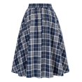 thumbnail image 3 of Zonest Women's plaid elastic waist A-line pleated taffeta maxi skirt, 3 of 8